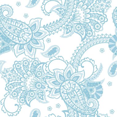 Batik süsü. Etnik Paisley Çiçeksiz desen.