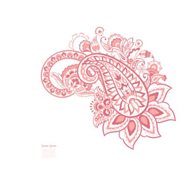 Çiçek desenli renkli vektör süsü. İzole Desen 