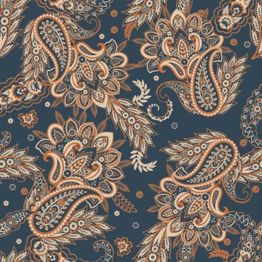 Paisley deseni, her amaç için harika bir vektör tasarımı. Kusursuz arkaplan 