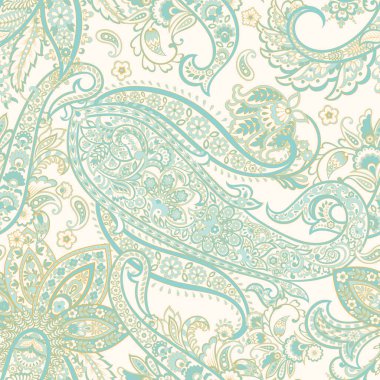 Şal desensiz vektör deseni. Batik biçiminde vintage arkaplan