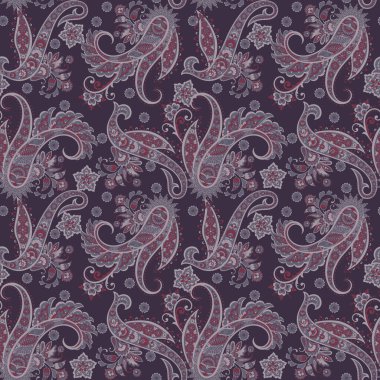 Paisley Damask süsü. Kusursuz Vektör deseni
