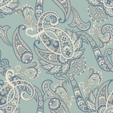 Paisley Damask süsü. Kusursuz Vektör deseni