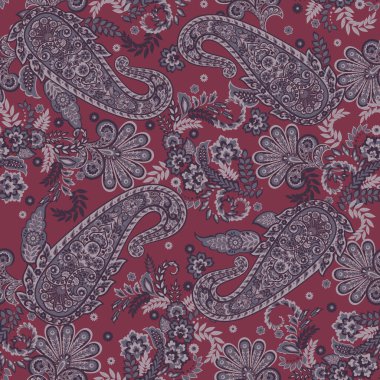 Çiçekli, desenli bir arkaplan. Kusursuz vektör deseni