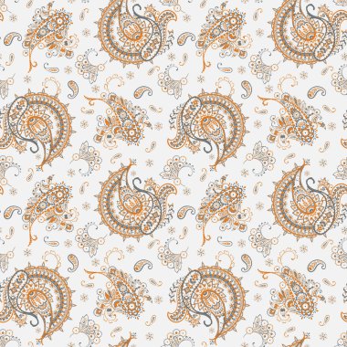 Paisley deseni, her amaç için harika bir vektör tasarımı. Kusursuz arkaplan