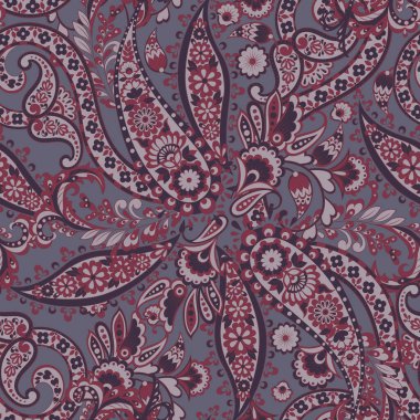 Paisley deseni, her amaç için harika bir vektör tasarımı. Kusursuz arkaplan 