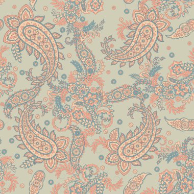 Paisley deseni, her amaç için harika bir vektör tasarımı. Kusursuz arkaplan 