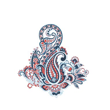 Çiçek desenli renkli vektör süsü. İzole Desen 