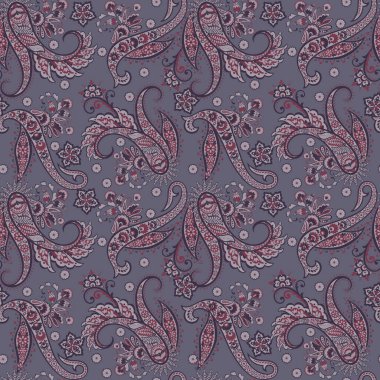 Paisley Damask süsü. Kusursuz Vektör deseni