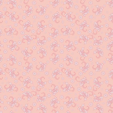 Vektör Damask biçimi pürüzsüz çiçek deseni