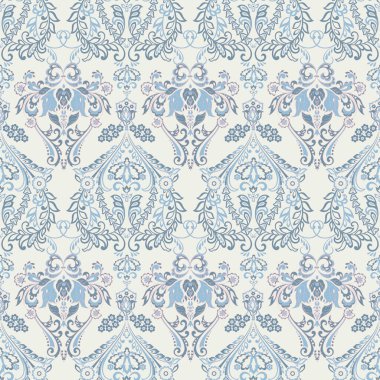 Çiçeksiz süslü kumaş arkaplan. Vektör eski duvar kâğıdı