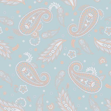 Şalsız desenli. Damask renkli vektör tekstil arkaplanı