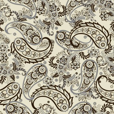 Paisley deseni, her amaç için harika bir vektör tasarımı. Kusursuz arkaplan