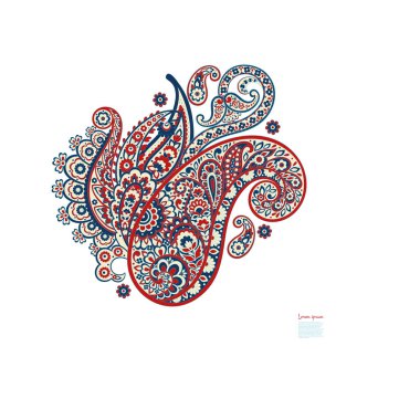 Paisley izole edilmiş. Tasarım için izole edilmiş desenli kart. Çiçek vektör deseni. Nakış işleme çiçek vektör deseni. 