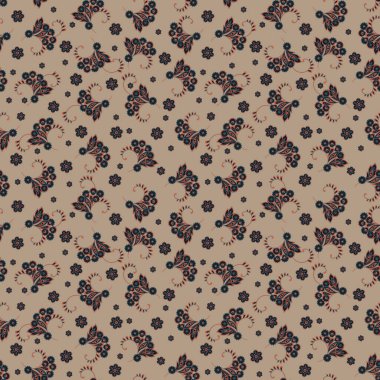 Vektör Damask biçimi pürüzsüz çiçek deseni