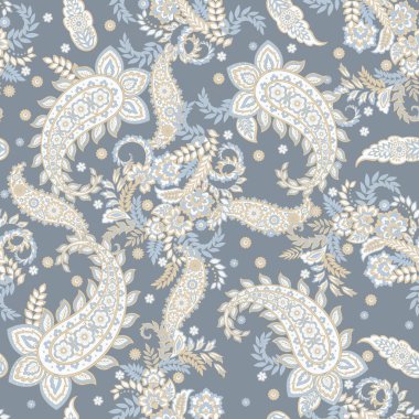 Paisley deseni, her amaç için harika bir vektör tasarımı. Kusursuz arkaplan 