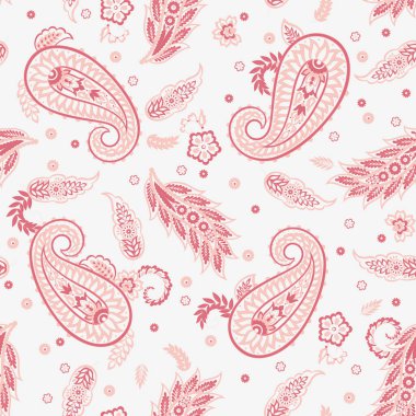 Şalsız desenli. Damask renkli vektör tekstil arkaplanı
