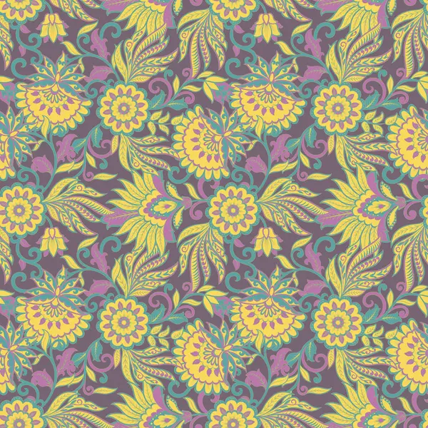 Çiçeksel vektör illüstrasyonu. etnik geçmiş