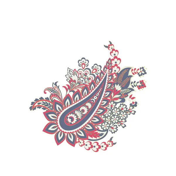 Paisley izole edilmiş. Tasarım için izole edilmiş desenli kart. Çiçek vektör deseni. Nakış işleme çiçek vektör deseni. 