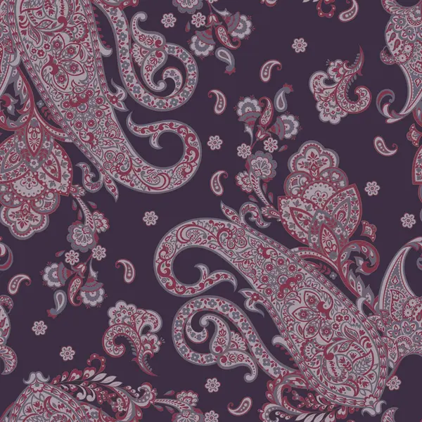 Paisley Süslü, pürüzsüz desen. kalamkari vektör kumaş arkaplanı