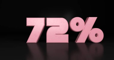 % 72 plastik pembe tabela. 3d resimleme.