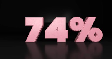 % 74 plastik pembe tabela. 3d resimleme.