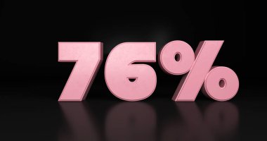 % 76 plastik pembe tabela. 3d resimleme.