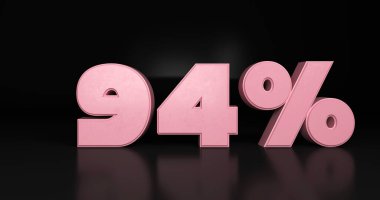 % 94 plastik pembe tabela. 3d resimleme.