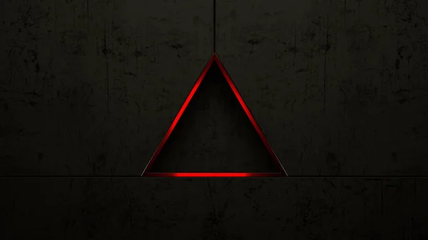 Fundo Moderno Triângulo Cinza Vermelho Renderizar Ilustração — Fotografia de Stock