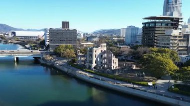 Hiroşima, Japonya - 25 Şubat 2024 Atom Bombası Kubbesi, Barış Parkı