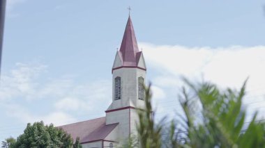 San Agustin Parish Puerto Octay 'ın tarihi kilisesi. Yüksek kalite 4k görüntü