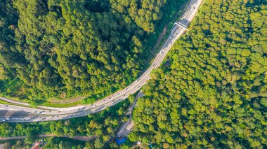 Yeşil sürdürülebilir çevre dostu otoyol.