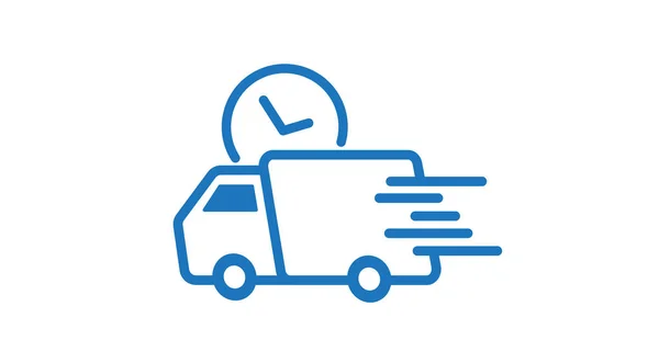 Schnelle Lieferwagen Ikone Schnelle Lieferung Design Für Mobile Apps Vektorillustration — Stockvektor