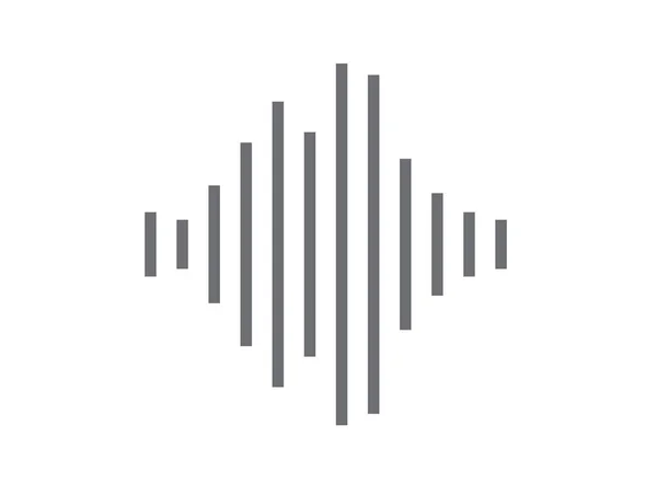 Ikona Zvukové Vlny Hlasový Hudební Audio Koncept Vektorová Ilustrace — Stockový vektor