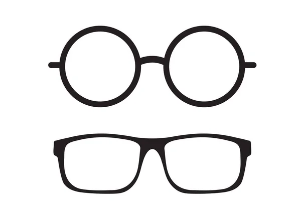 Ikona Brýlí Bílém Pozadí Staré Sklenice Vektorová Ilustrace — Stockový vektor