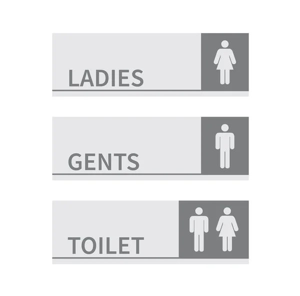 Toilettekens Mannen Vrouwen Toilet Icoon Vectorillustratie — Stockvector