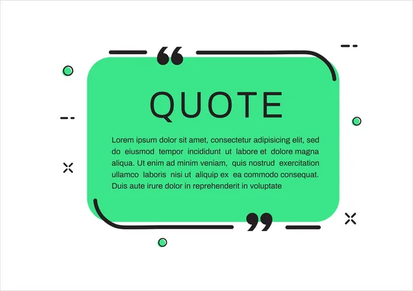 Quote Frames Templates Quote Text Bubbles Modern Design Vector Illustration — Stock Vector