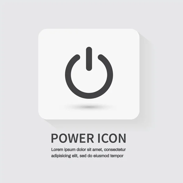 Icono Poder Cierra Símbolo Icono Plano Para Aplicaciones Sitios Web — Archivo Imágenes Vectoriales