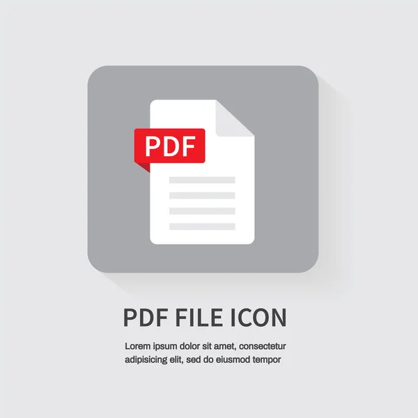 Pdf Ikonen Design För Appar Och Webbplatser Pdf Fil Vektorillustration — Stock vektor