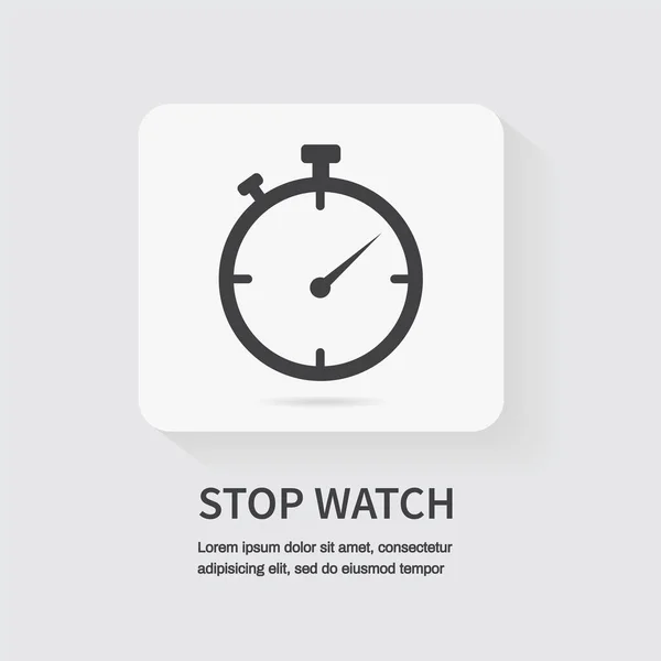 Icona Del Cronometro Progettazione App Siti Web Illustrazione Vettoriale — Vettoriale Stock
