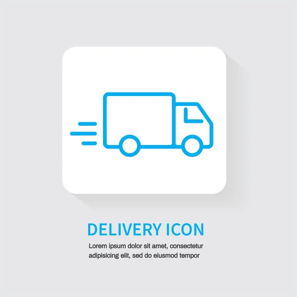 Icono Camión Entrega Rápida Envío Diseño Para Sitios Web Aplicaciones — Vector de stock