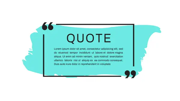 Çerçeve şablonlarından alıntı yap. Mesaj baloncuklarından alıntı yap. Konuşma baloncuk fırçası. Vektör illüstrasyonu