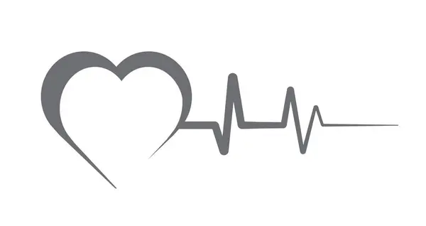 Ikony Tepu Srdce Srdcem Sledování Tepové Frekvence Vektorová Ilustrace — Stockový vektor