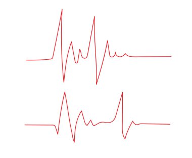 Kırmızı kalp atışı çizgisi simgesi. Nabız Hızı simgesi. Kalp atışı ikonu. Vektör illüstrasyonu