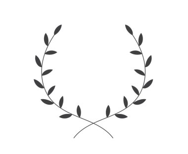 Laurel çelengi. Çiçekli çelenk çerçeveleri. dal ve yapraklar. Vektör illüstrasyonu