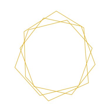 Geometrik altın çerçeve beyaz arkaplanda izole edilmiş. Düğün davetiyesi için lüks sınır. Vektör illüstrasyonu