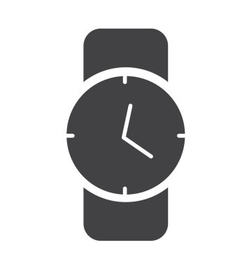 Kol saati ikonu. El saati. Simge saatini izle. Vektör illüstrasyonu 