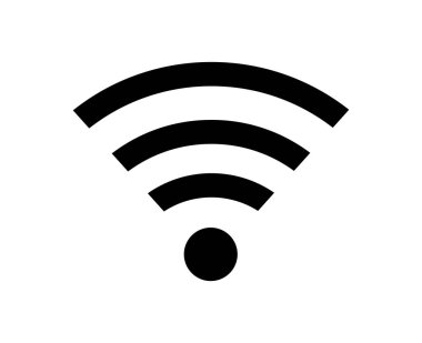 Kablosuz ve kablosuz ikon. İnternet bağlantısı. Wi-fi kablosuz ağ simgesi. Vektör illüstrasyonu