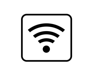 Kablosuz ve kablosuz ikon. İnternet bağlantısı. Wi-fi kablosuz ağ simgesi. Vektör illüstrasyonu