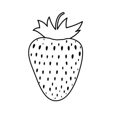 Çilek simgesi beyaz arkaplanda izole edilmiş. Böğürtlen. Vektör illüstrasyonu.