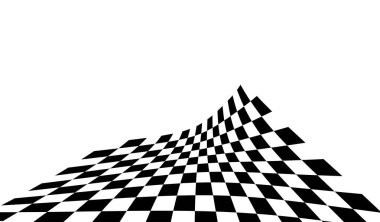 Yarış geçmişi. Damalı bayrak. Siyah beyaz dama. Son bayrak. Vektör illüstrasyonu